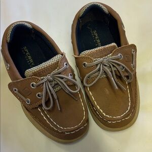 Sperry Kids Tan Moccasins